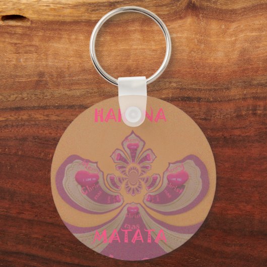 Hakuna Matata Merry-kerstontwerp Sleutelhanger (Voorkant)