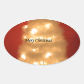 Hakuna Matata Merry Kerstwhite Ovale Sticker (Voorkant)