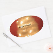 Hakuna Matata Merry Kerstwhite Ovale Sticker (Envelop)