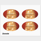 Hakuna Matata Merry Kerstwhite Ovale Sticker (Vel)