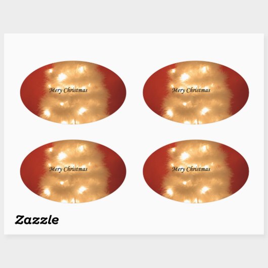 Hakuna Matata Merry Kerstwhite Ovale Sticker (Vel)