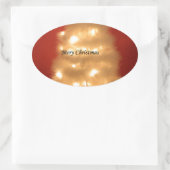 Hakuna Matata Merry Kerstwhite Ovale Sticker (Tas)