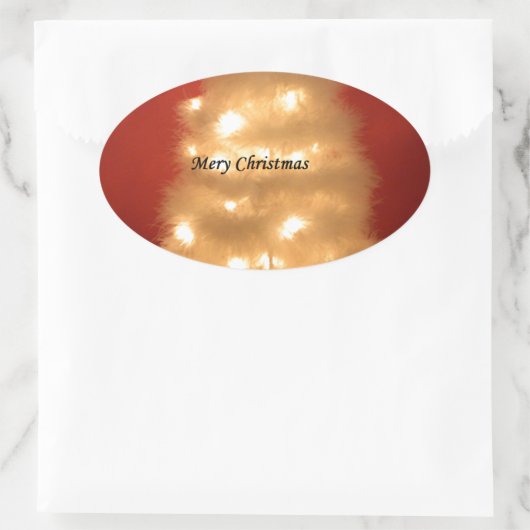 Hakuna Matata Merry Kerstwhite Ovale Sticker (Tas)