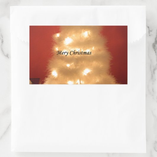 Hakuna Matata Merry Kerstwhite Rechthoekige Sticker (Tas)