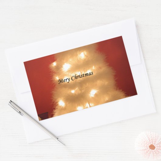 Hakuna Matata Merry Kerstwhite Rechthoekige Sticker (Envelop)