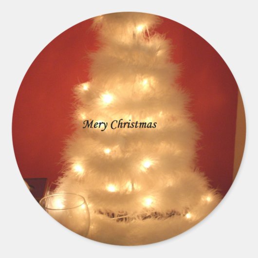 Hakuna Matata Merry Kerstwhite Ronde Sticker (Voorkant)