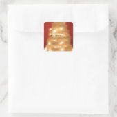 Hakuna Matata Merry Kerstwhite Vierkante Sticker (Tas)