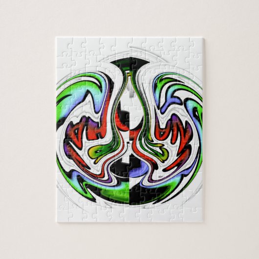 Hakuna Matata met Abstracte Draaikolk en Verlopen Legpuzzel (Verticaal)