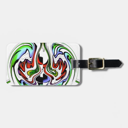 Hakuna Matata met Abstracte werveling en gradiënte Bagagelabel (Voorkant horizontaal)