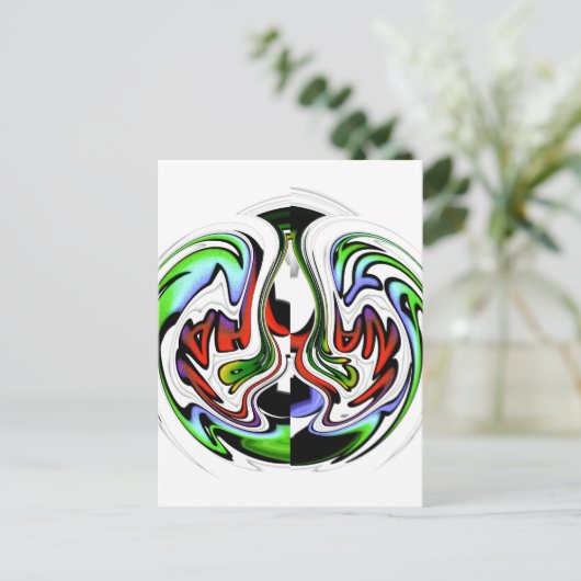 Hakuna Matata met Abstracte werveling en gradiënte Briefkaart (Staand voorkant)