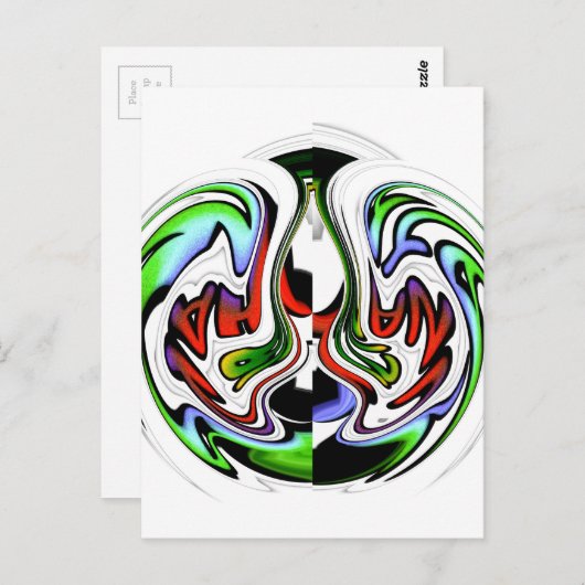 Hakuna Matata met Abstracte werveling en gradiënte Briefkaart (Voorkant / Achterkant)