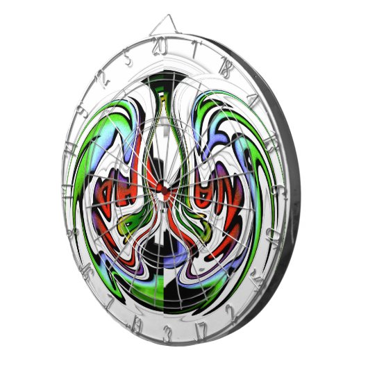 Hakuna Matata met Abstracte werveling en gradiënte Dartbord (Voorkant Rechts)