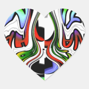 Hakuna Matata met Abstracte werveling en gradiënte Hart Sticker