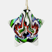 Hakuna Matata met Abstracte werveling en gradiënte Keramisch Ornament (Rechts)