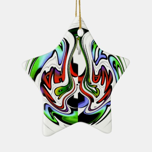 Hakuna Matata met Abstracte werveling en gradiënte Keramisch Ornament (Rechts)