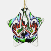 Hakuna Matata met Abstracte werveling en gradiënte Keramisch Ornament (Links)