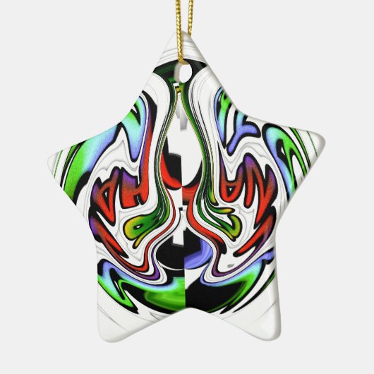 Hakuna Matata met Abstracte werveling en gradiënte Keramisch Ornament (Links)