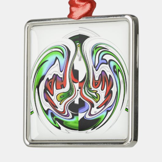 Hakuna Matata met Abstracte werveling en gradiënte Metalen Ornament (Links)