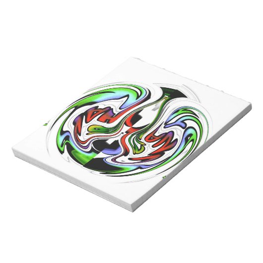 Hakuna Matata met Abstracte werveling en gradiënte Notitieblok (Linkerzijde)