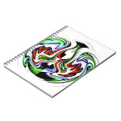 Hakuna Matata met Abstracte werveling en gradiënte Notitieboek (Linkerzijde)