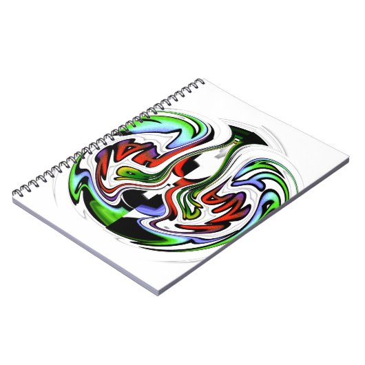 Hakuna Matata met Abstracte werveling en gradiënte Notitieboek (Linkerzijde)