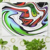 Hakuna Matata met Abstracte werveling en gradiënte Theedoek (Gevouwen)