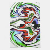 Hakuna Matata met Abstracte werveling en gradiënte Theedoek (Verticaal)