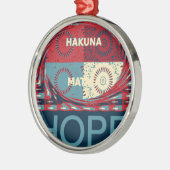 Hakuna matata metalen ornament (Links)