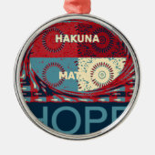 Hakuna matata metalen ornament (Voorkant)