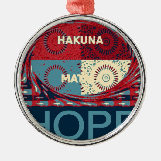 Hakuna matata metalen ornament (Voorkant)