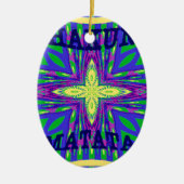 Hakuna matata Mombasa Kanga Keramisch Ornament (Voorkant)