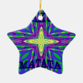 Hakuna matata Mombasa Kanga Keramisch Ornament (Voorkant)