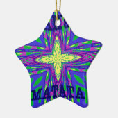 Hakuna matata Mombasa Kanga Keramisch Ornament (Links)