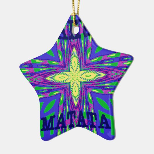 Hakuna matata Mombasa Kanga Keramisch Ornament (Links)