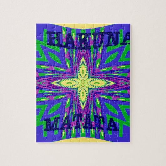 Hakuna matata Mombasa Kanga Legpuzzel (Verticaal)