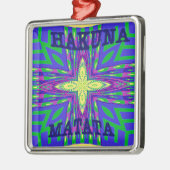 Hakuna matata Mombasa Kanga Metalen Ornament (Links)