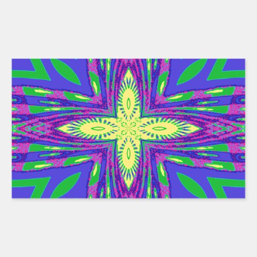 Hakuna matata Mombasa Kanga Rechthoekige Sticker (Voorkant)