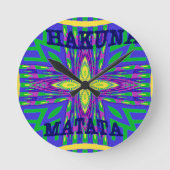 Hakuna matata Mombasa Kanga Ronde Klok (Voorkant)