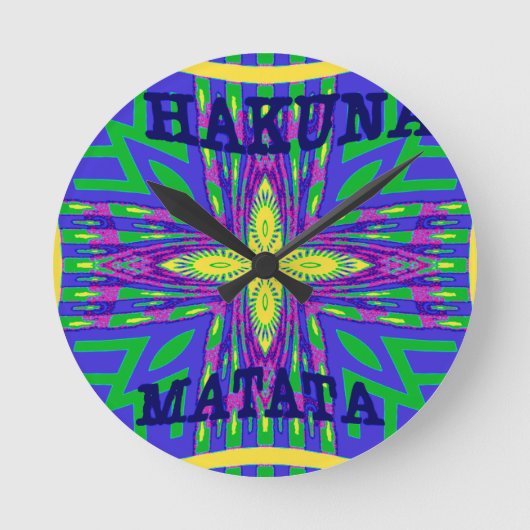 Hakuna matata Mombasa Kanga Ronde Klok (Voorkant)