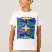 Hakuna matata Mombasa Kanga T-shirt (Voorkant)