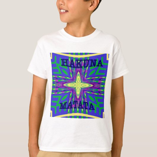 Hakuna matata Mombasa Kanga T-shirt (Voorkant)