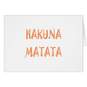 Hakuna Matata Motief Tekst Art Design