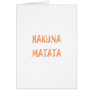 Hakuna Matata Motief Tekst Art Design