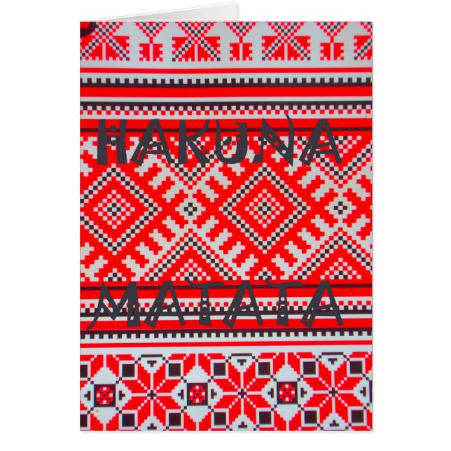 Hakuna Matata naadloze geometrische patronen (Voorkant)