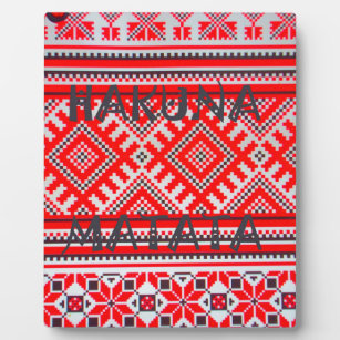 Hakuna Matata naadloze geometrische patronen Fotoplaat
