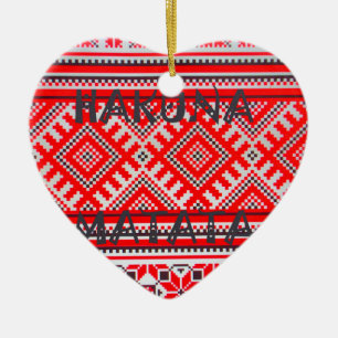 Hakuna Matata naadloze geometrische patronen Keramisch Ornament