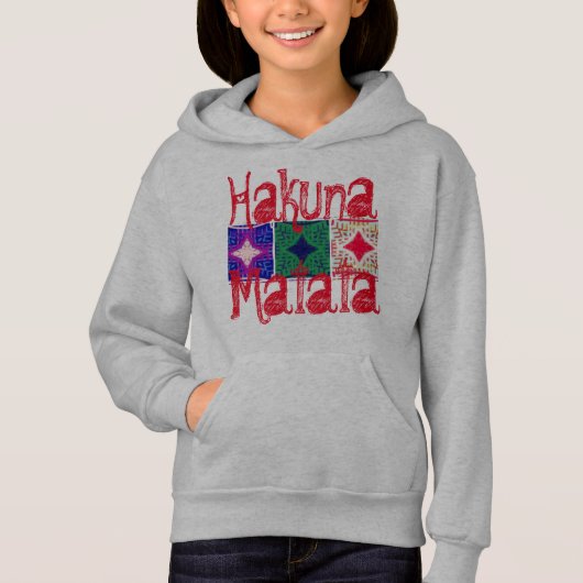 Hakuna matata Nieuwste kleuren Grafisch Tekstpatro (Voorkant)