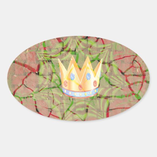 Hakuna matata ovale sticker (Voorkant)