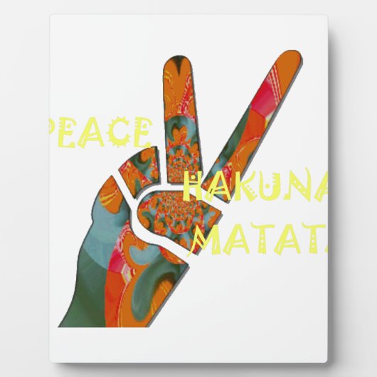 Hakuna Matata Peace Fotoplaat (Voorkant)