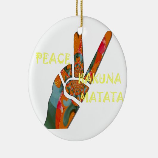 Hakuna Matata Peace Keramisch Ornament (Rechts)